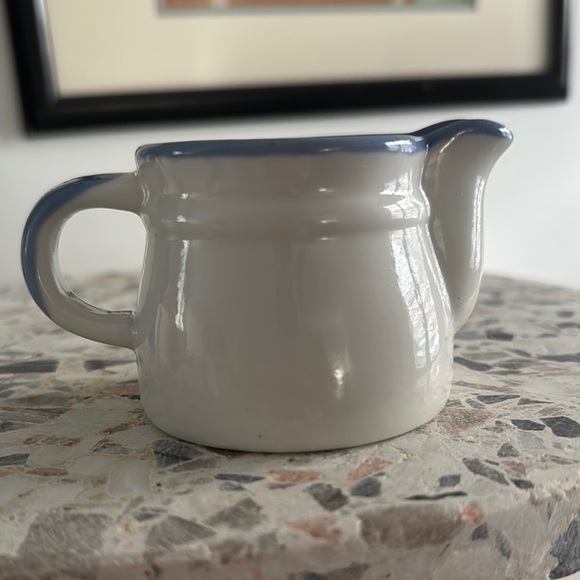 Vintage White and Blue Creamer - Picture 2 of 6